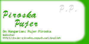 piroska pujer business card